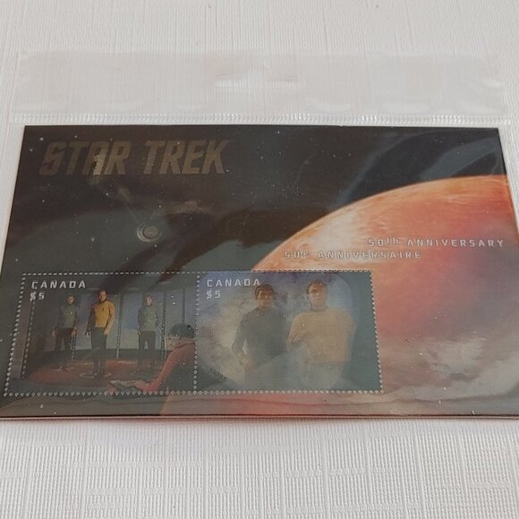 2016 Canada Post STARTREK Lenticular Stamp Set BNIP - Picture 1 of 4
